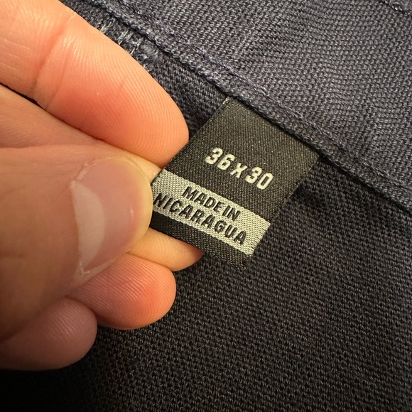 Carhartt Single Knee Carpenter Pants 34x32 Blue Dungarees B11MDT Work 36x30 - Picture 5 of 6